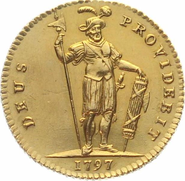 Bern Duplone 1797 – Krieger | historische Goldmünze